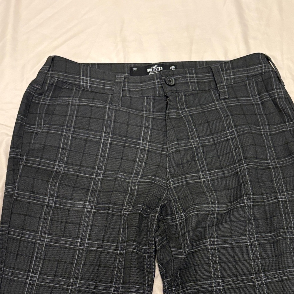 Hollister Black Plaid Slacks - Picture 3 of 8